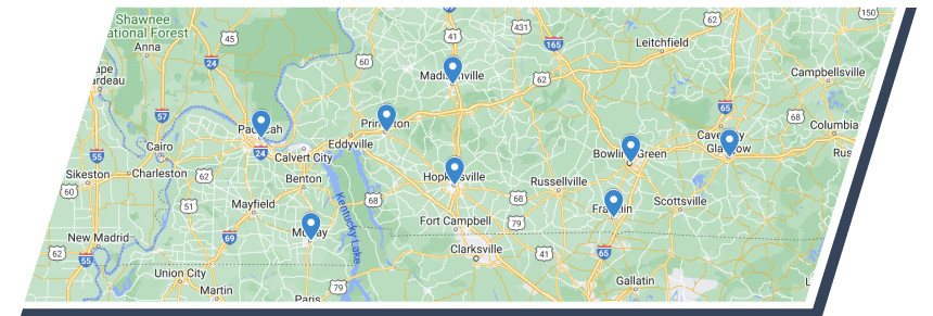 Kentucky service area map